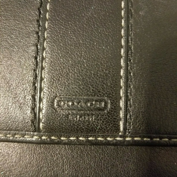 Coach black leather Continental wallet - Picture 4 of 5